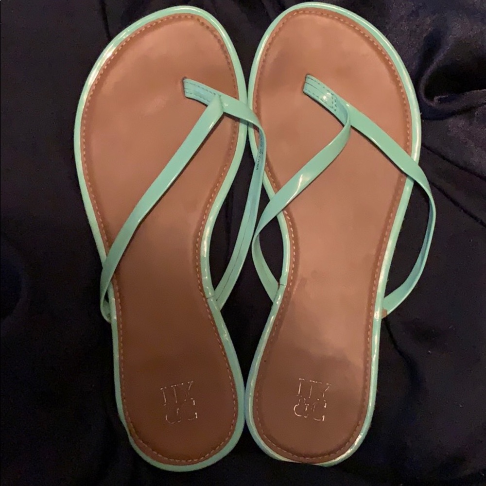New York and company turquoise sandals (size 7)